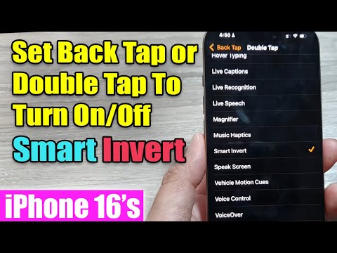 iPhone 16/16 Pro Max: How to Set Back Tap or Double Tap To Turn On/Off Smart Invert