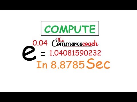 Power of e - calculator trick - Compound Interest | Mathematics of Finance | The commerce coach