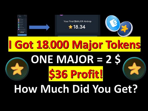 I Got 18.00 Major Tokens One Mjor = 2 Dollar  $36 Profit! How Much Did You Get?