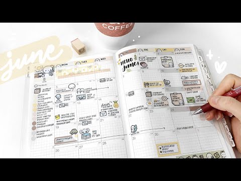 June Monthly Calendar Plan With Me | Hobonichi Cousin Planner