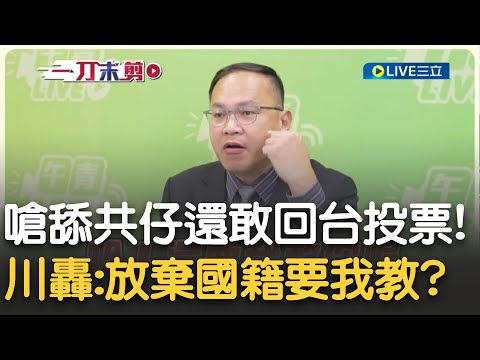 王義川爆氣嗆：你去投習近平阿！中國人要放棄國籍還要我教你喔！王義川午青火大開噴 狠酸舔共仔還回台投票  批李貞秀稱不會放棄國籍 川嗆：我跟你不同國｜【新台灣加油】20241215｜三立新聞台