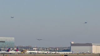 [4K] C-130 Overhead Tactical Approach at MSP Airport