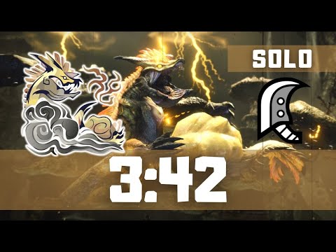 【MHRise】Thunder Serpent Narwa 3:42 Great Sword Solo (No Palicos) | ナルハタタヒメ 大剣ソロ 3分42秒