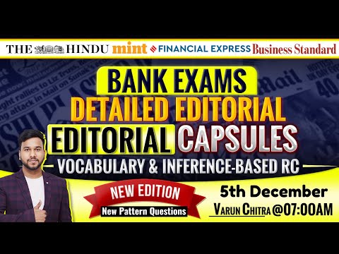 The Hindu Editorial Analysis | 5th December, 2024 | Inference-Based Question, Vocab | Varun Chitra