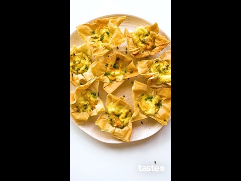 How to make easy six-ingredient mini filo cheese quiches