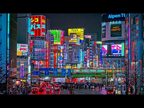 Tokyo Japan - Shinjuku Rainy Night Walk | Summer 2024 • 4K HDR