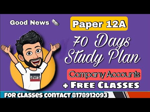 cma inter company accounts study plan 2021 + Good News for students | The Commerce Coach