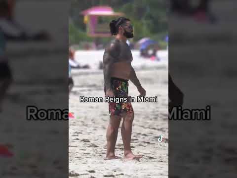 Roman Reigns at Miami Beach in Past TikTok | WWE Star | WWE Super Star Heavy Weight Champion #shorts