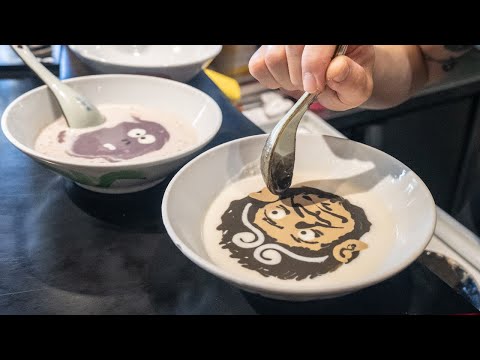 食物的畫師用芝麻糊畫圖｜台灣美食｜九記食糖水