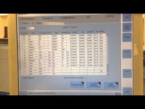 Choosing which reagents to remove before QC and Calibrations for the Cobas 6000