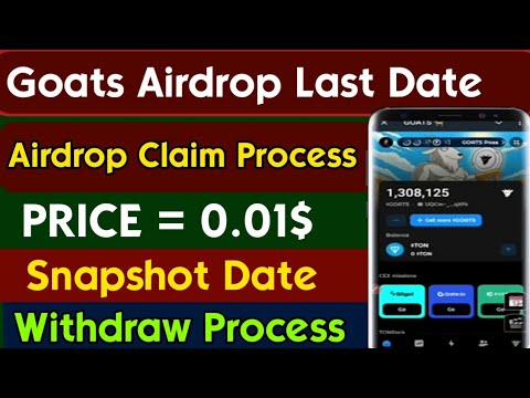 Goats Airdrop Claim And Snapshot Date•goat's airdrop listing date•goats airdrop eligibility criteria