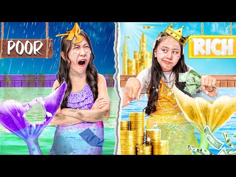 Poor Student Vs Rich Student At Mermaid Makeover Contest - Funny Stories About Baby Doll Family