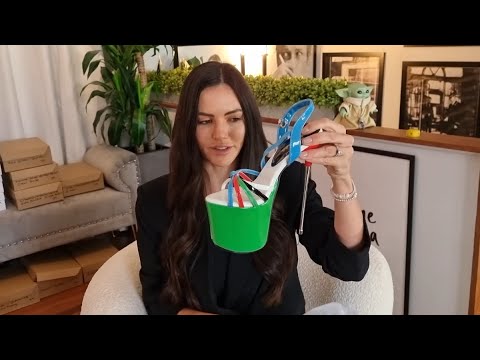 Amanda Unboxes Strappy Green Blue And Red 8 Inch Stainless Steel High Heel Platform Shoes