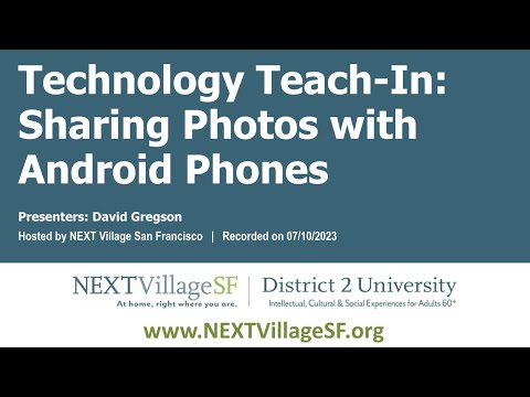 Technology Teach-In: Sharing Photos with Android Phones