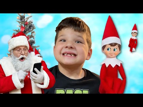 Elf on the Shelf SCAVENGER HUNT! CALEB TALKS to the REAL SANTA CLAUS at the NORTH POLE!