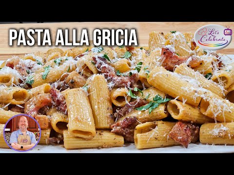 How to Make Pasta alla Gricia - Rigatoni with Guanciale and Romano Cheese