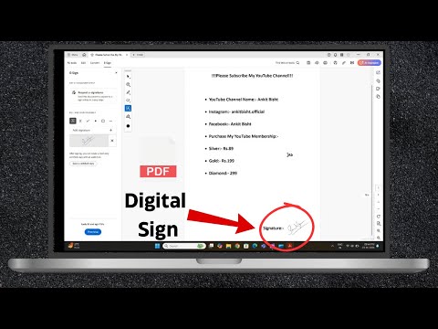 How to Digital Signature in PDF l Add Digital Signature in PDF or Documents l Sign PDF on PC 💻