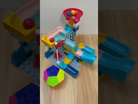 Marble Run ASMR 🔴🟡🔵 816  Satisfying Building Blocks #marblerun #marblerace #asmr