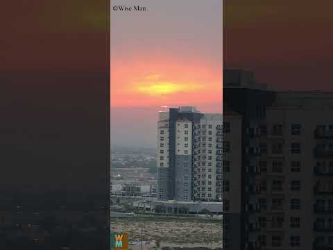 Sunset in  Front of My Balcony #dubai #sunset #shorts