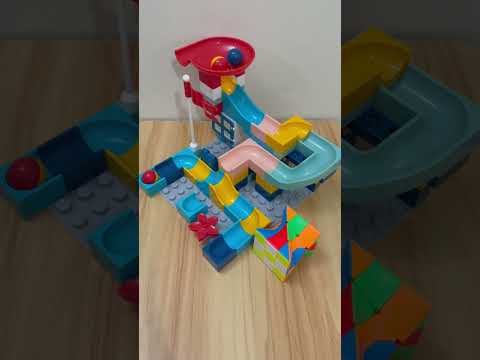 Marble Run ASMR 🔴🟡🔵 802  Satisfying Building Blocks #marblerun