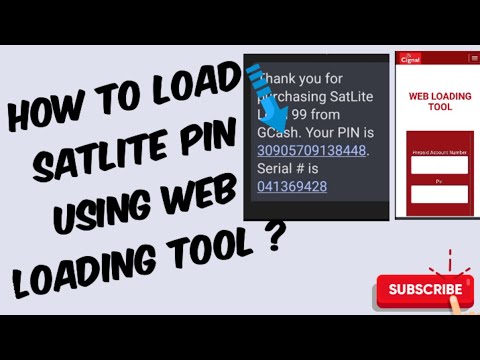 How to load satlite PIN  using web loading tool ? #gcashloadtosatlite#gcash #webloadingtool#