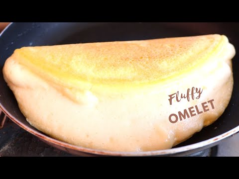 Super Fluffy omelet !! Soft and fluffy soufflé omelette made with two eggs