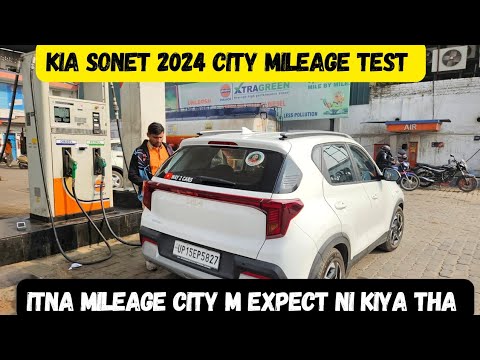 Kia Sonet 2024 City Mileage Test | Kia Sonet tank to tank mileage test