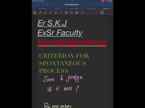 MUST WATCH VIDEO FOR SPONTANEOUS PROCESS IN THERMODYNAMICS #jee #neet #shorts #gibbs #cbse #upboard