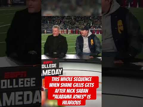 This whole sequence when shane gillis gets after nick saban “alabama jones” is hilarious