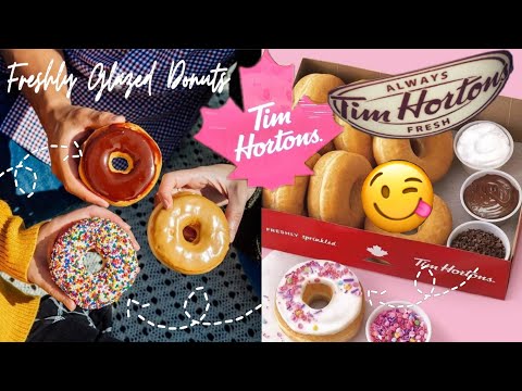 TIM HORTONS CANADA 🇨🇦🍩 || FRESHLY GLAZED 😋 || JANICE MILLIS #timhortonscanada #donuts #kaqueens