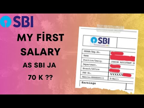 SBI JA SALARY || My First salary as SBI JA 70K?? #sbija #banking