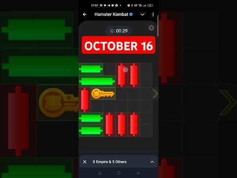 16th October Puzzle Mini-game Solved Hamster kombat #Shorts