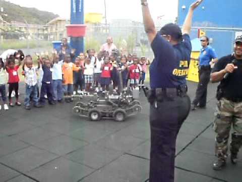 VI Officers Dance with Head Start Children