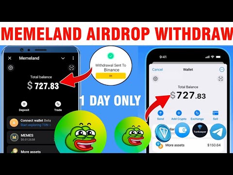 Memeland $MEMES Token withdrawal on chain | Memes Token On tonkeeper & Hotcoin exchange deposit