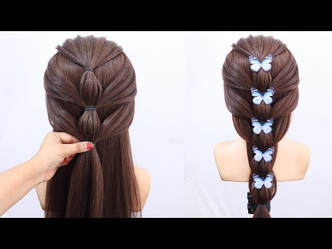 Wow so amazing ponytail hairstyle tutorial for this diwali | Long hair beautiful braids hair style