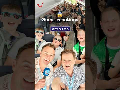 Guest reactions to Ant & Dec 😱😎 #tui #holiday #happinessambassadors #trending #antanddec #foryou