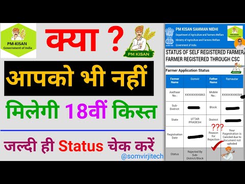 Pm kisan samman nidhi yozna 18th installment date | pm kisan 18 kist kab aayegi | pm kisan yojana