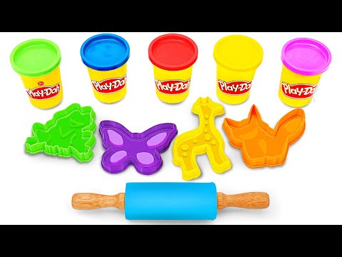 Create and Learn Animals with Play Doh | Learn Colors & Shapes | Preschool Toddler Learning Video