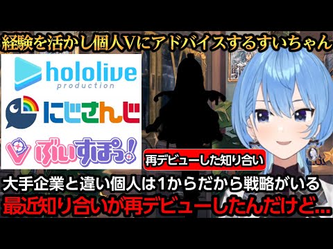 個人勢から企業勢になった経験を活かし悩みを聞くすいちゃん【星街すいせい】