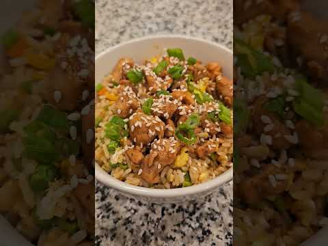 Fried rice and chicken Teriyaki #foodie #asianfood #shorts #dinnerideas