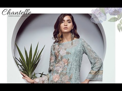 Baroque Embroidered Chiffon Collection 2018