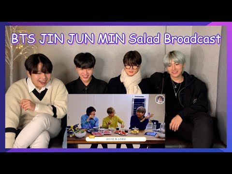 Koreans React To BTS (JIN JUN MIN Salad broadcast)