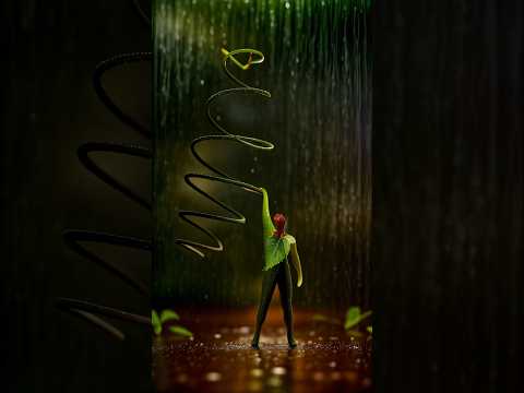 Swinging from the vines 🍃🌧️ #calming #nature #music #animation #relaxing