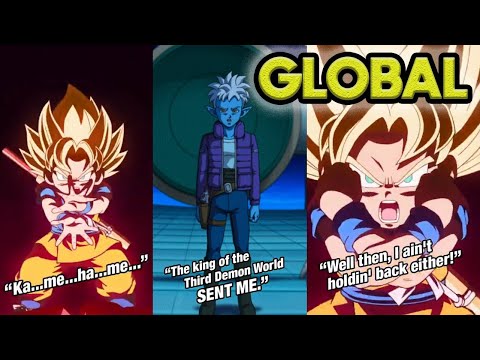 GLOBAL! SSJ DAIMA MINI GOKU & GLORIO SUPER ATTACKS! Dragon Ball Z Dokkan Battle