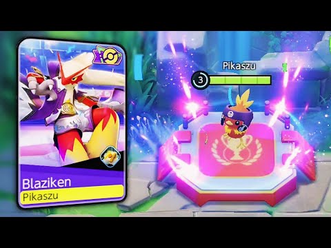 Blaziken Default vs Champion Style Holowear Comparison - Pokemon Unite