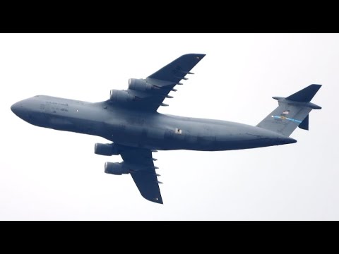 RARE USAF Lockheed C-5M Super Galaxy 86-0025 departing Moffett Field (RCH792)