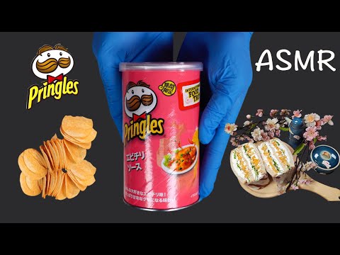 ASMR - Pringles Sweet and Sour Braised Shrimp Paste  Flavored Potato Chips Snack to SandWich