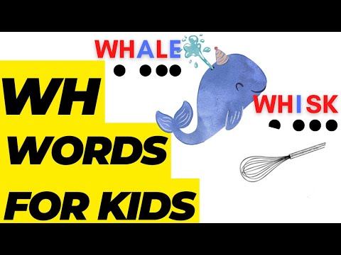 Words beginning with wh | WH words | wh sight words | Wh digraphs