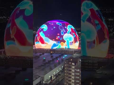 Mesmerizing lava lamp view of Las Vegas Sphere  #shorts #travel