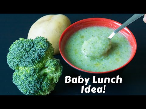 Baby Food | Healthy Lunch Idea for 7M+ Babies | Broccoli Potato Rice | Quick & Easy Lunch Recipe